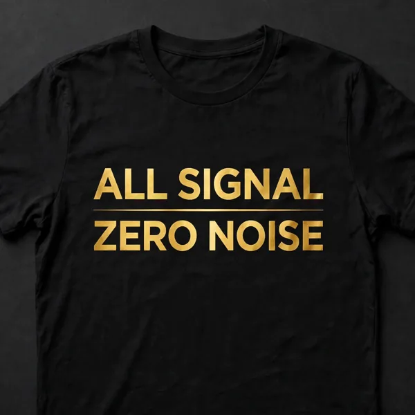 All Signal. Zero Noise. Tee